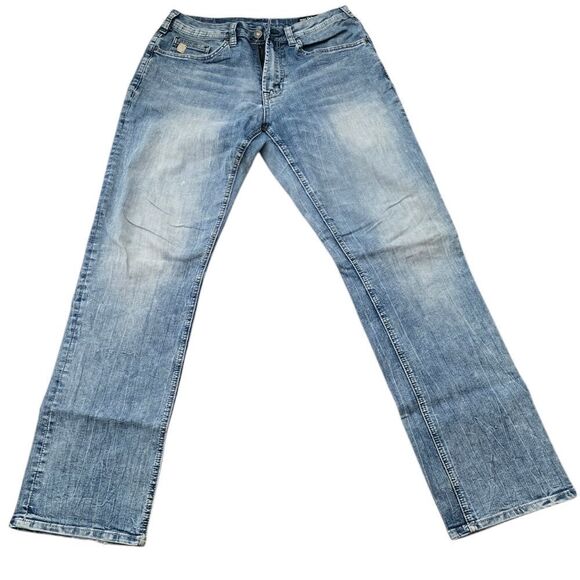 Buffalo David Bitton Jeans 33X34 Light Wash Relaxed Straight Stretch Driven-X - Picture 1 of 7